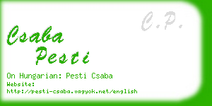 csaba pesti business card